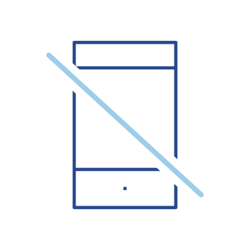 Illustration téléphone barré