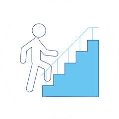 Illustration monter des marches