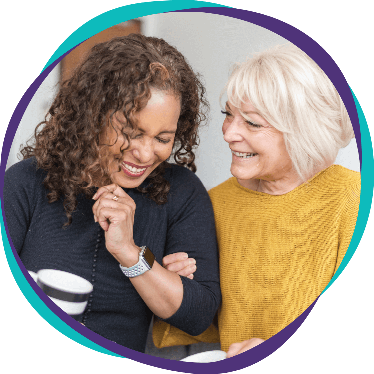 Illustration 2 femmes souriantes